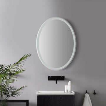 Dane 27 Round Frameless Anti-Fog Aluminum Front/Back-lit Tri-color LED Bathroom Vanity Mirror with Smart Touch Control